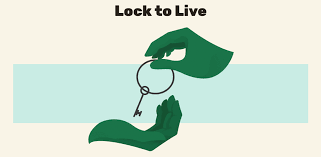 Lock to Live image with caring hands and a key